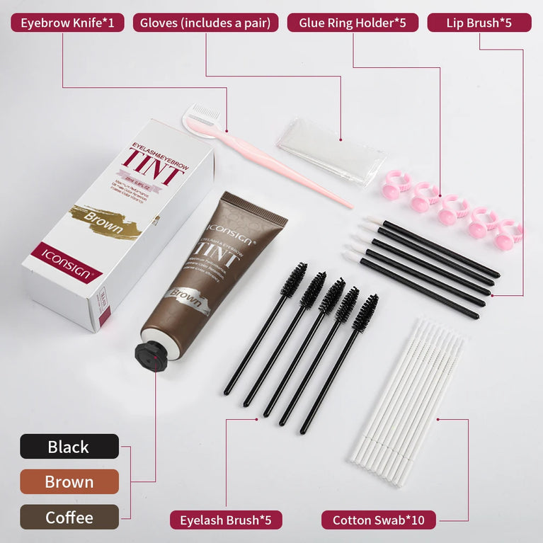 ICONSIGN Professional Lash & Brow Tint Kit – Long-Lasting, Waterproof & Smudge-Proof (60-90 Days)