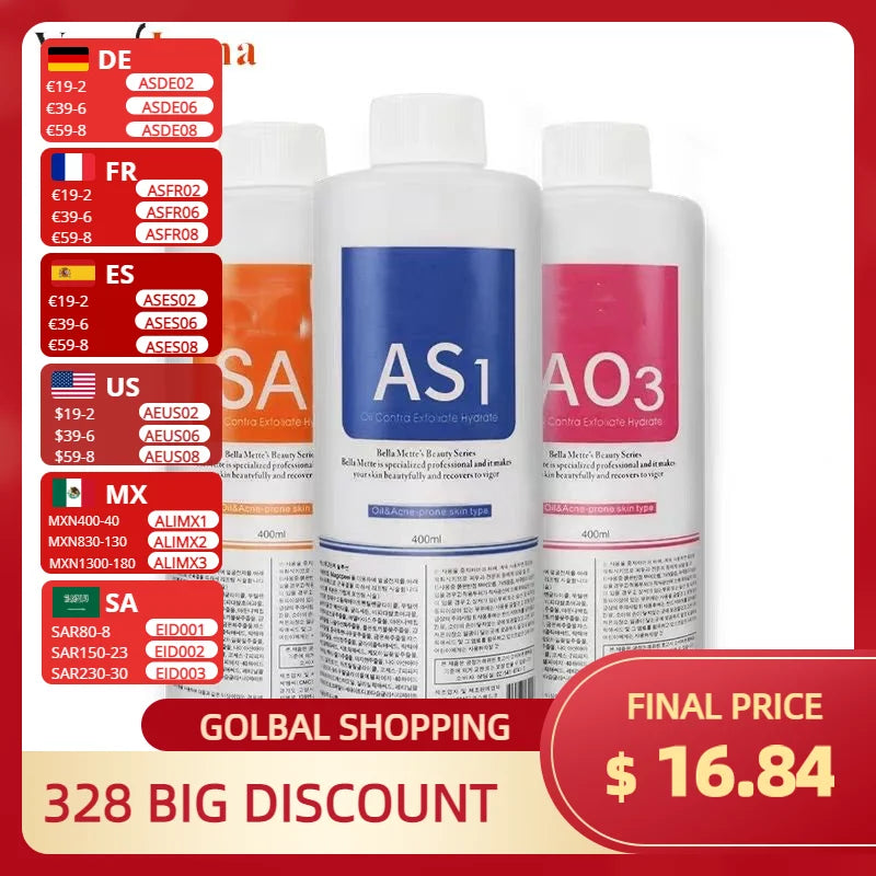 ✨ 3-in-1 Nutrient Solution for Oxygen Bubble Facial Machine – Cleanse, Exfoliate & Nourish ✨