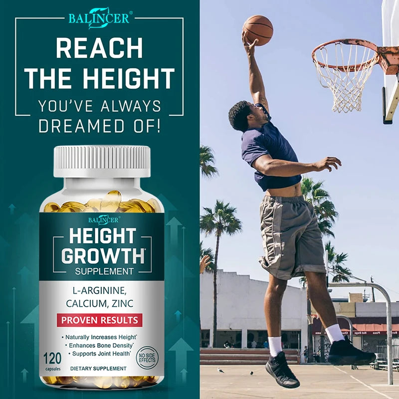 📏 BALINCER -Height Growth Supplement – Bone Strength, Joint Support & Natural Growth (120 Capsules) 📏