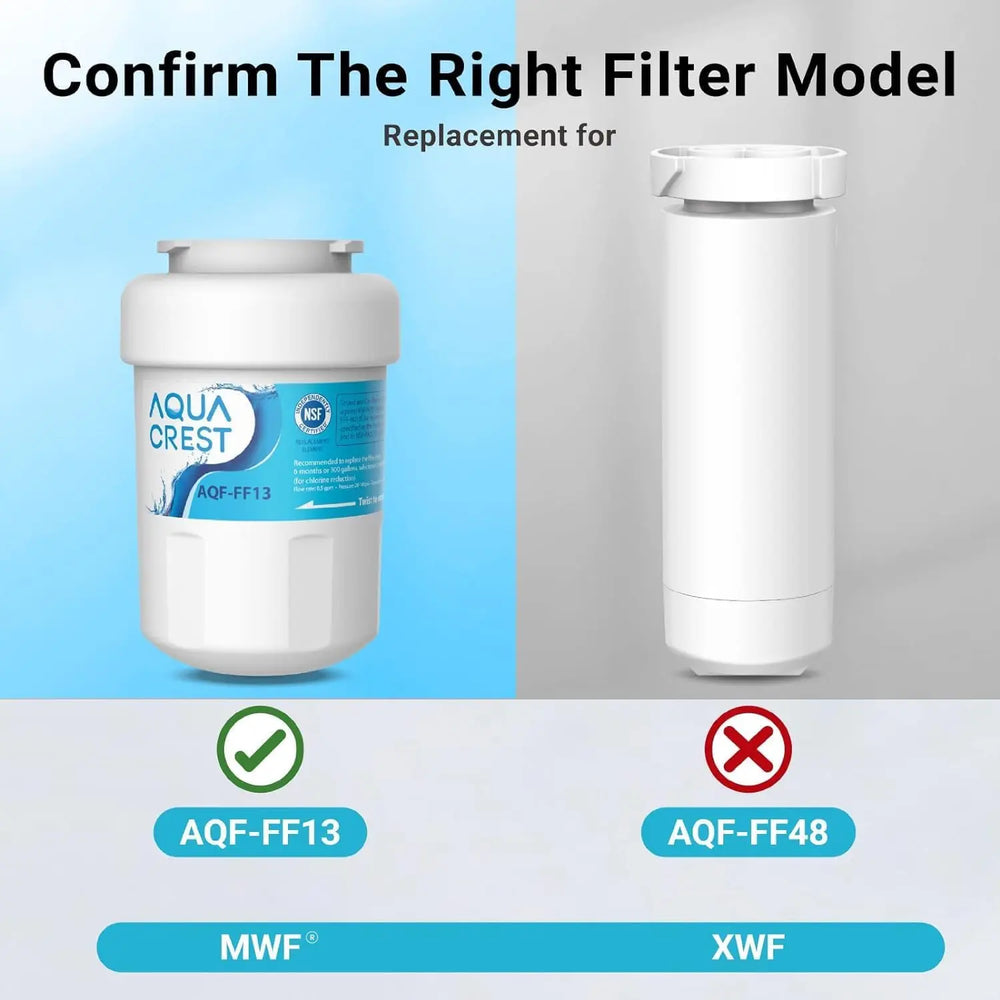 AQUA CREST AQF-FF13 Water Filter – Compatible with GE® SmartWater® MWF & Kenmore 9999 | Clean & Fresh Water 💧