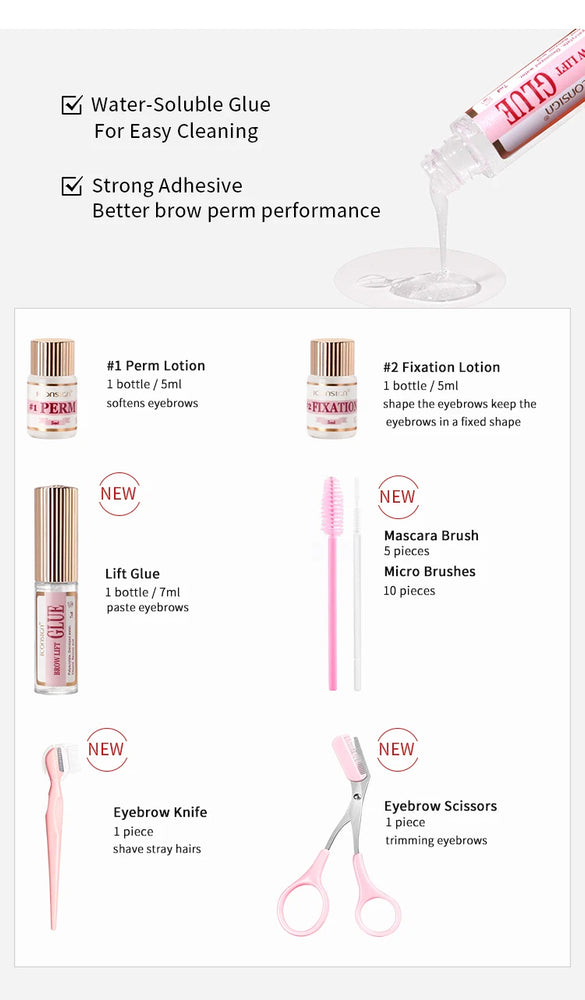 ICONSIGN DIY Brow Perm Kit – Long-Lasting Lift & Shape for Perfect Brows ✨