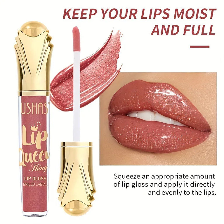 USHAS Hot Matte Scepter Beauty Lip Gloss – Glittery, Long-Lasting, Moisturizing Liquid Lipstick