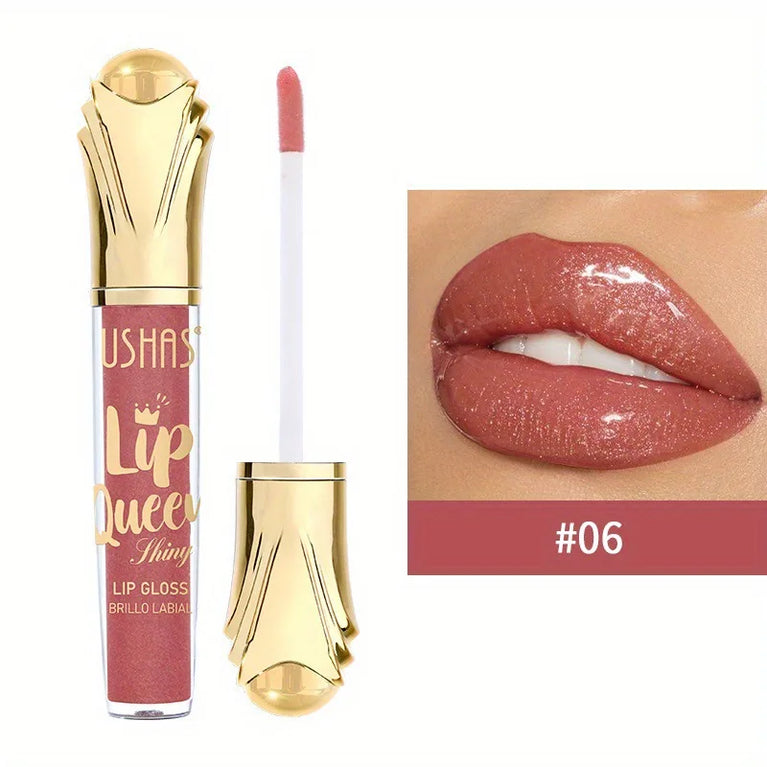 USHAS Hot Matte Scepter Beauty Lip Gloss – Glittery, Long-Lasting, Moisturizing Liquid Lipstick