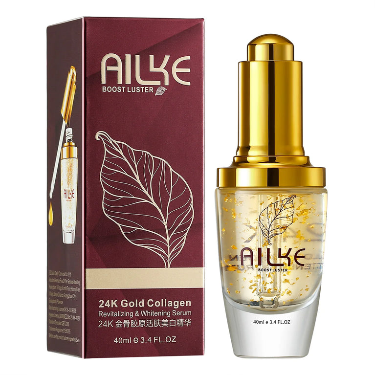 ✨ AILKE 24K Gold Facial Essence – Brightening & Hydrating Skincare Set ✨