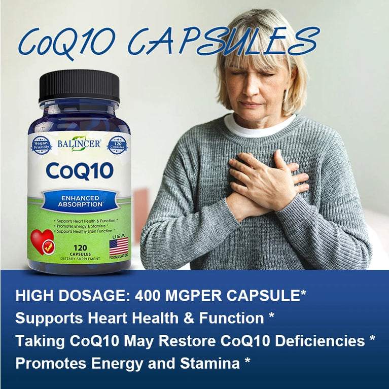 ✨ Organic Ultra High Absorption COQ10 – Heart Health, Energy Boost & Blood Pressure Support ✨