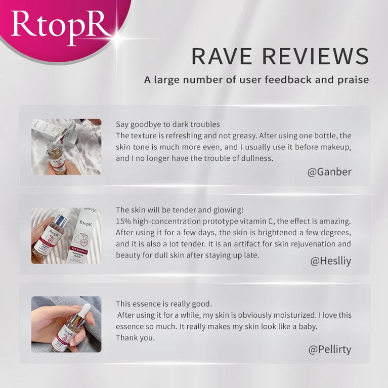 ✨ RtopR Vitamin C Whitening Serum – Brighten & Hydrate for a Radiant Glow ✨