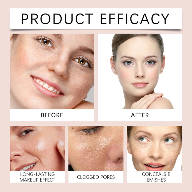 β¨ 3PCS Waterproof Full Coverage Liquid Foundation β Long-Lasting, Moisturizing & Crease-Free Makeup (30ml Each) β¨