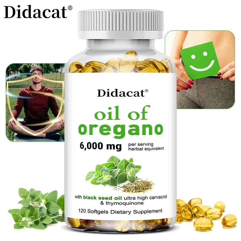 Oregano Oil Softgels – Digestive Health, Antioxidant & Immune Support