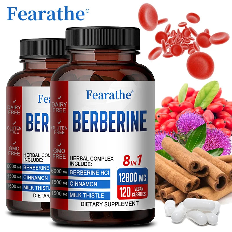 ✨FEARATHE -Berberine Capsules with Ceylon Cinnamon & Milk Thistle – Liver, Gut & Immune Support 🌿✨