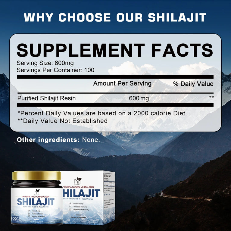 Pure Himalayan Shilajit Resin – Boost Metabolism, Immune Support & Vitality