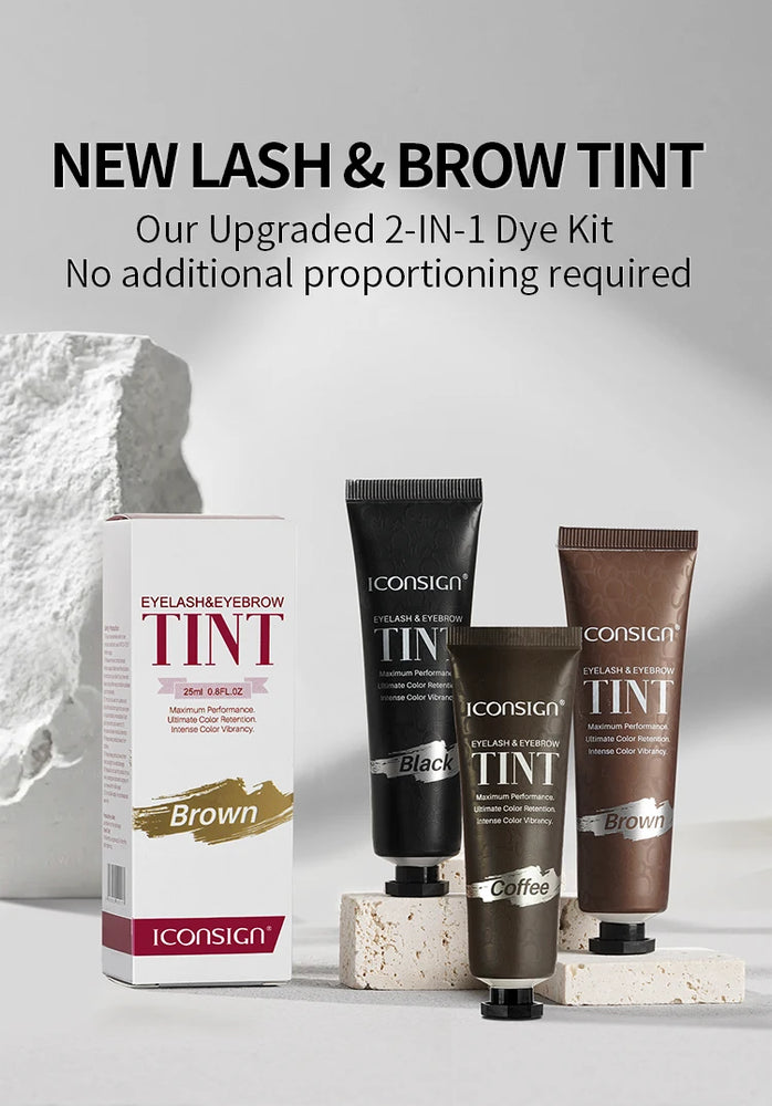 ICONSIGN Professional Lash & Brow Tint Kit – Long-Lasting, Waterproof & Smudge-Proof (60-90 Days)