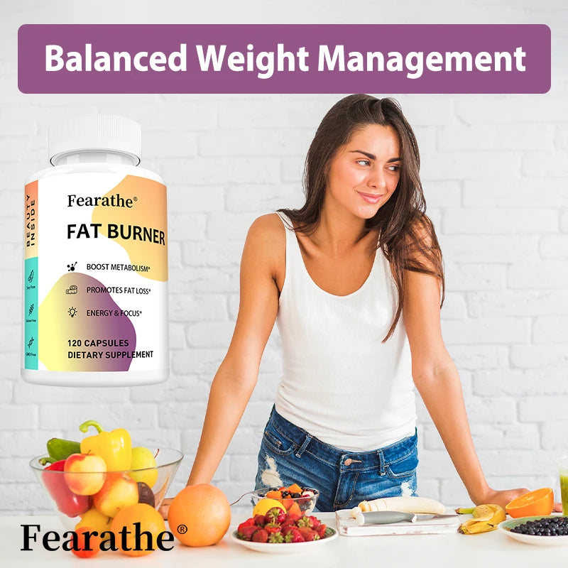 🔥 Fearathe - Fat Burning Capsules – Maintain Weight, Control Appetite & Boost Metabolism 🔥