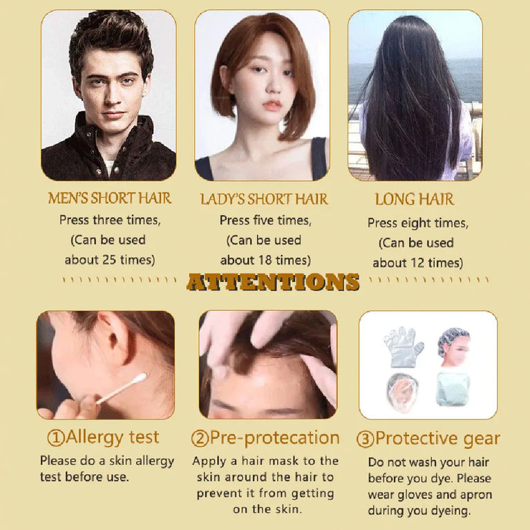 FAN KANG -Permanent Hair Dye Shampoo For Women Men Chestnut Coffee Black Fast Hair Coloring Dying Shampoo Natural Plant Essence Cream