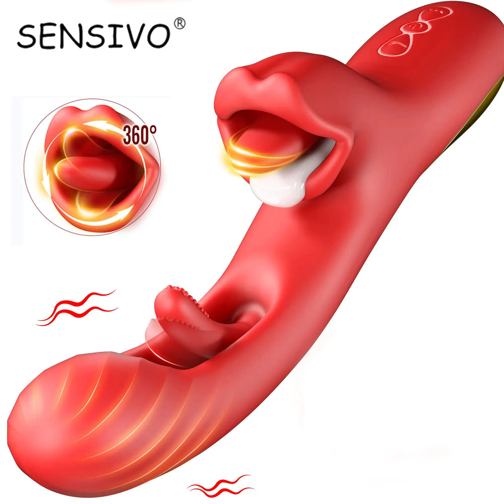 SENSIVO 360° Rotation Vibrator – 3-in-1 Clitoris Stimulator & Thrusting Sex Toy for Women
