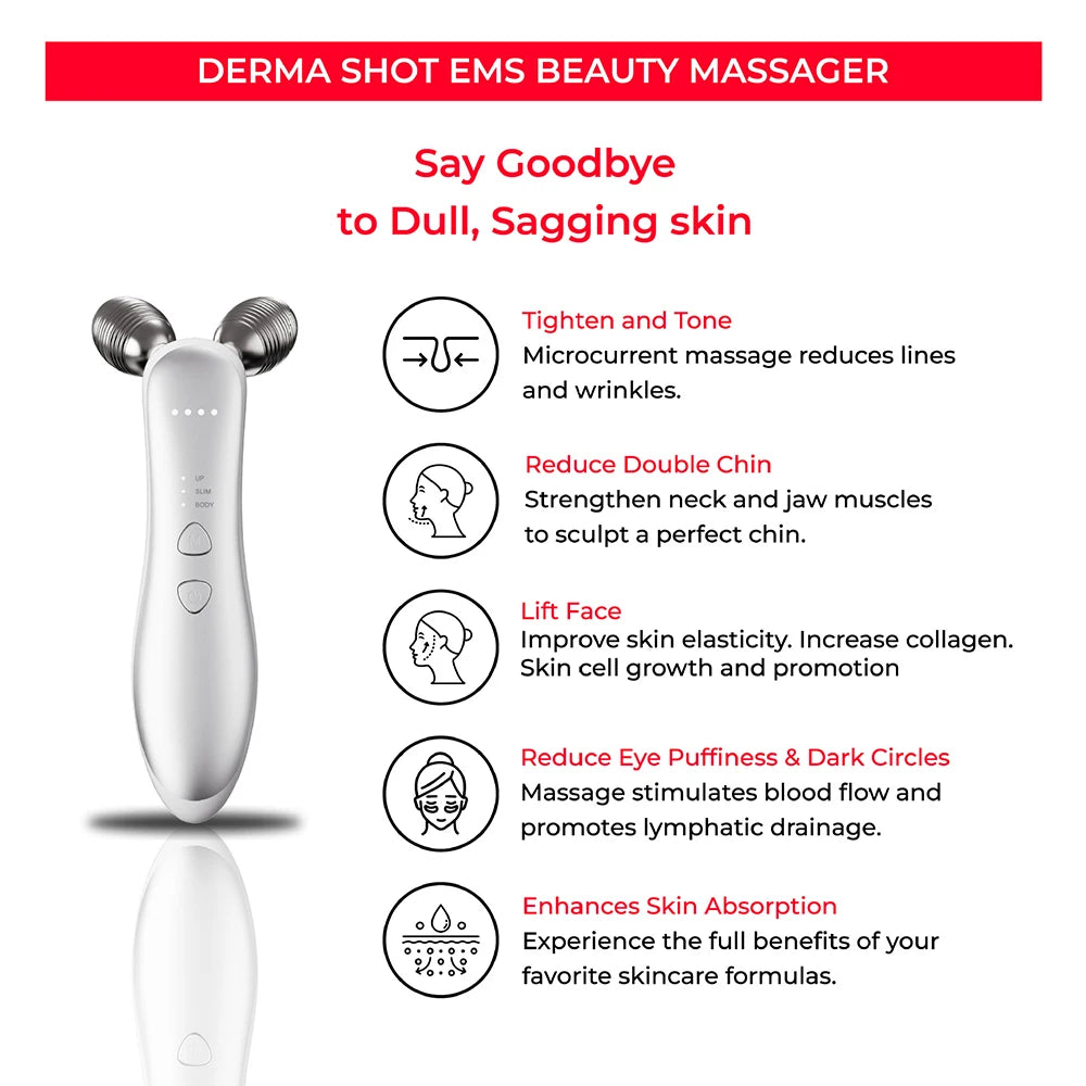 ✨ Electric Facial Microcurrent Roller – Lift, Tighten & Sculpt Your Skin ✨
