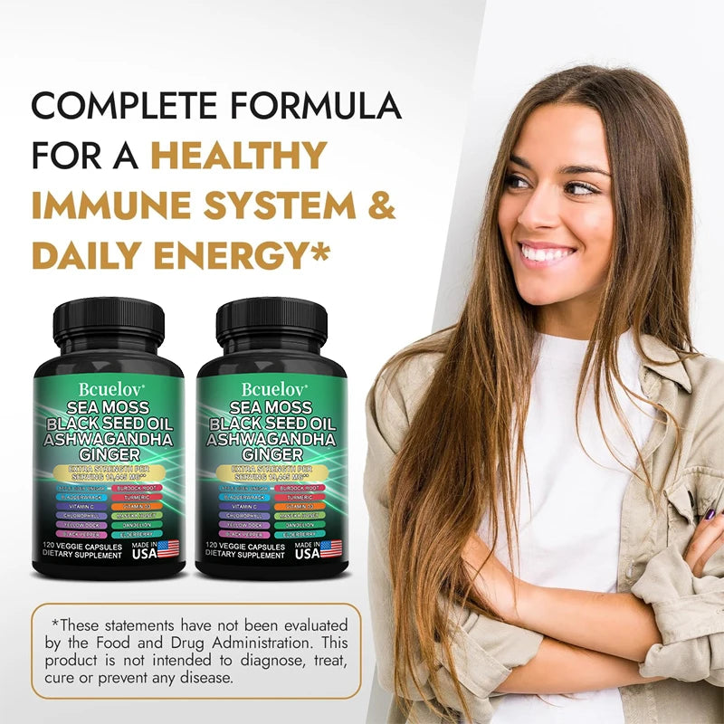 Black Cumin Seed Oil with Ashwagandha – Thyroid Support, Immune Boost & Antioxidants