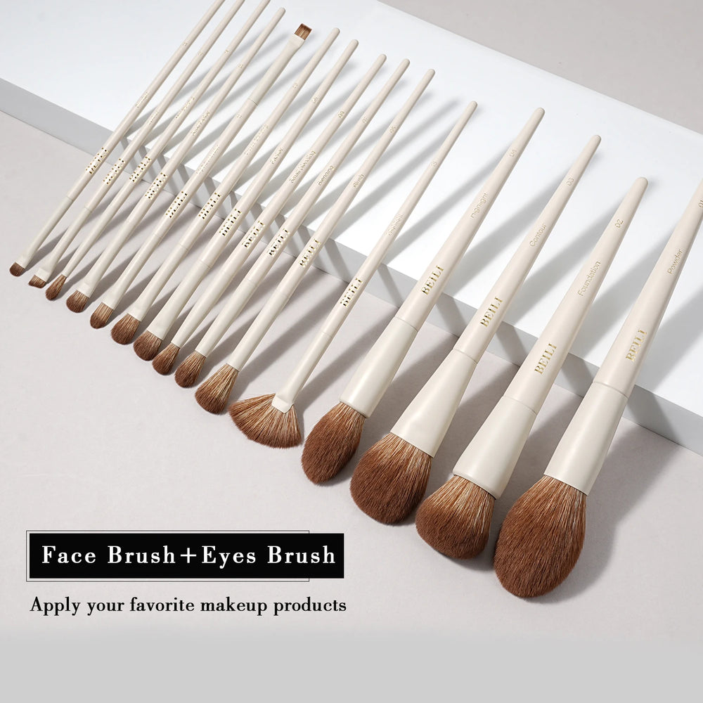 BEILI -15-Piece Professional Makeup Brush Set – Soft, Precise & Flawless Application