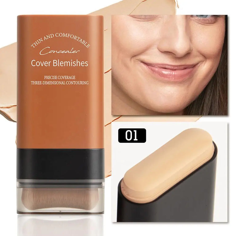 Cover Blemishes -Matte Foundation Stick – Full Coverage, Waterproof & Oil-Control Makeup