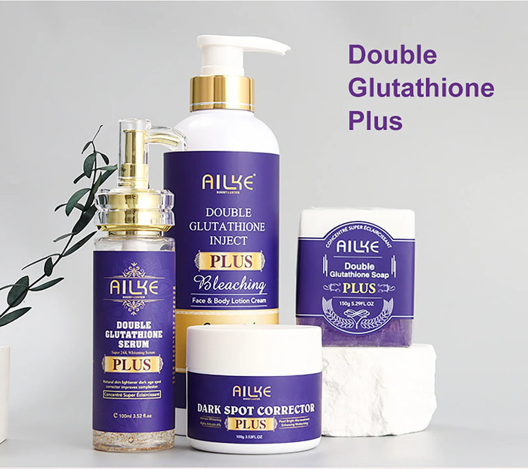 AILKE Glutathione Whitening Skincare Set – Hydrating & Even Skin Tone Solution ✨