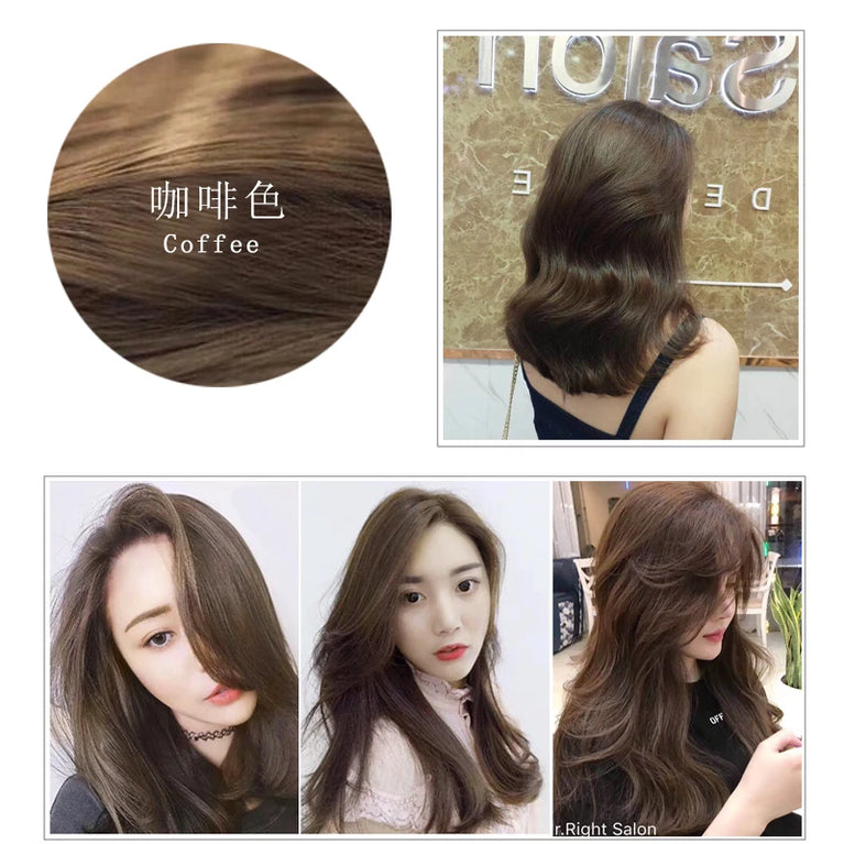 FAN KANG -Permanent Hair Dye Shampoo For Women Men Chestnut Coffee Black Fast Hair Coloring Dying Shampoo Natural Plant Essence Cream