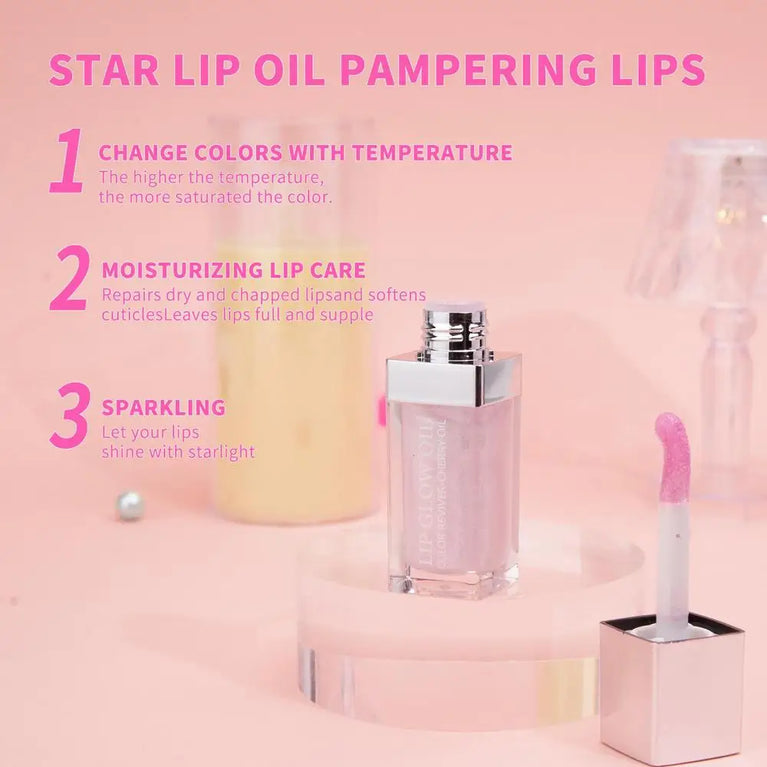 Crystal Jelly Lip Glow Oil – Hydrating, Nourishing & High-Gloss Lip Care 💋✨