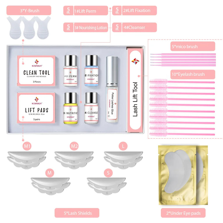 ICONSIGN Upgrade Lash Lift Kit – Long-Lasting Eyelash Curl & Volume (6-8 Weeks)