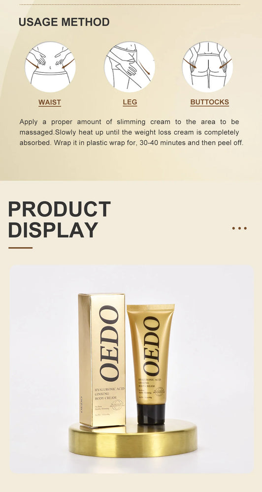 π₯ OEDO Ginseng Slimming Cream β Reduce Cellulite & Burn Fat for a Toned Body π₯ 4o