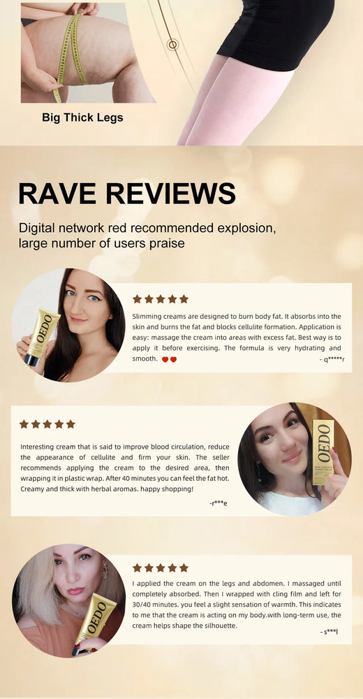 π₯ OEDO Ginseng Slimming Cream β Reduce Cellulite & Burn Fat for a Toned Body π₯ 4o