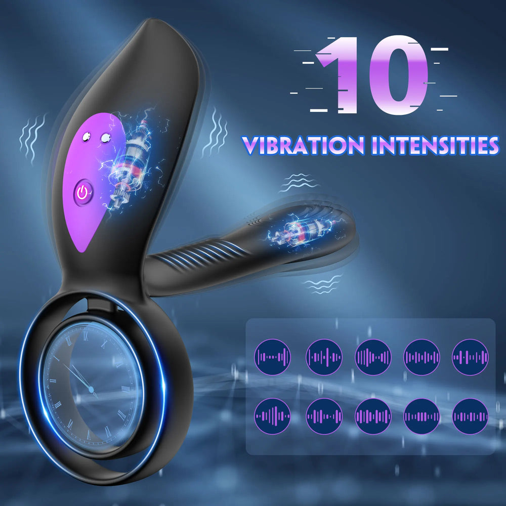 Kushor Couple Vibrator with Dual Motor & APP Control – Delay Ejaculation & Enhance Pleasure – Penis Ring for Men