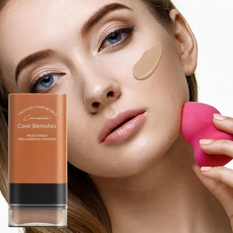 Cover Blemishes -Matte Foundation Stick – Full Coverage, Waterproof & Oil-Control Makeup
