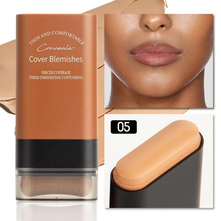 Cover Blemishes -Matte Foundation Stick – Full Coverage, Waterproof & Oil-Control Makeup