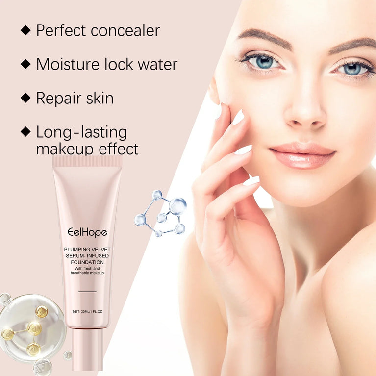 β¨ 3PCS Waterproof Full Coverage Liquid Foundation β Long-Lasting, Moisturizing & Crease-Free Makeup (30ml Each) β¨