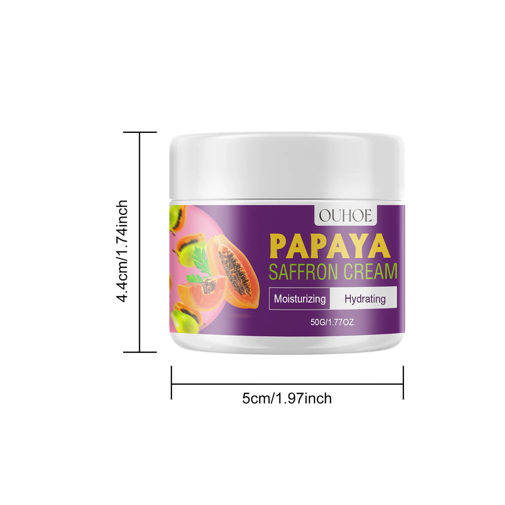 OUHOE Papaya Saffron Cream – Hydrating & Anti-Aging for Radiant, Even-Toned Skin ✨🌿
