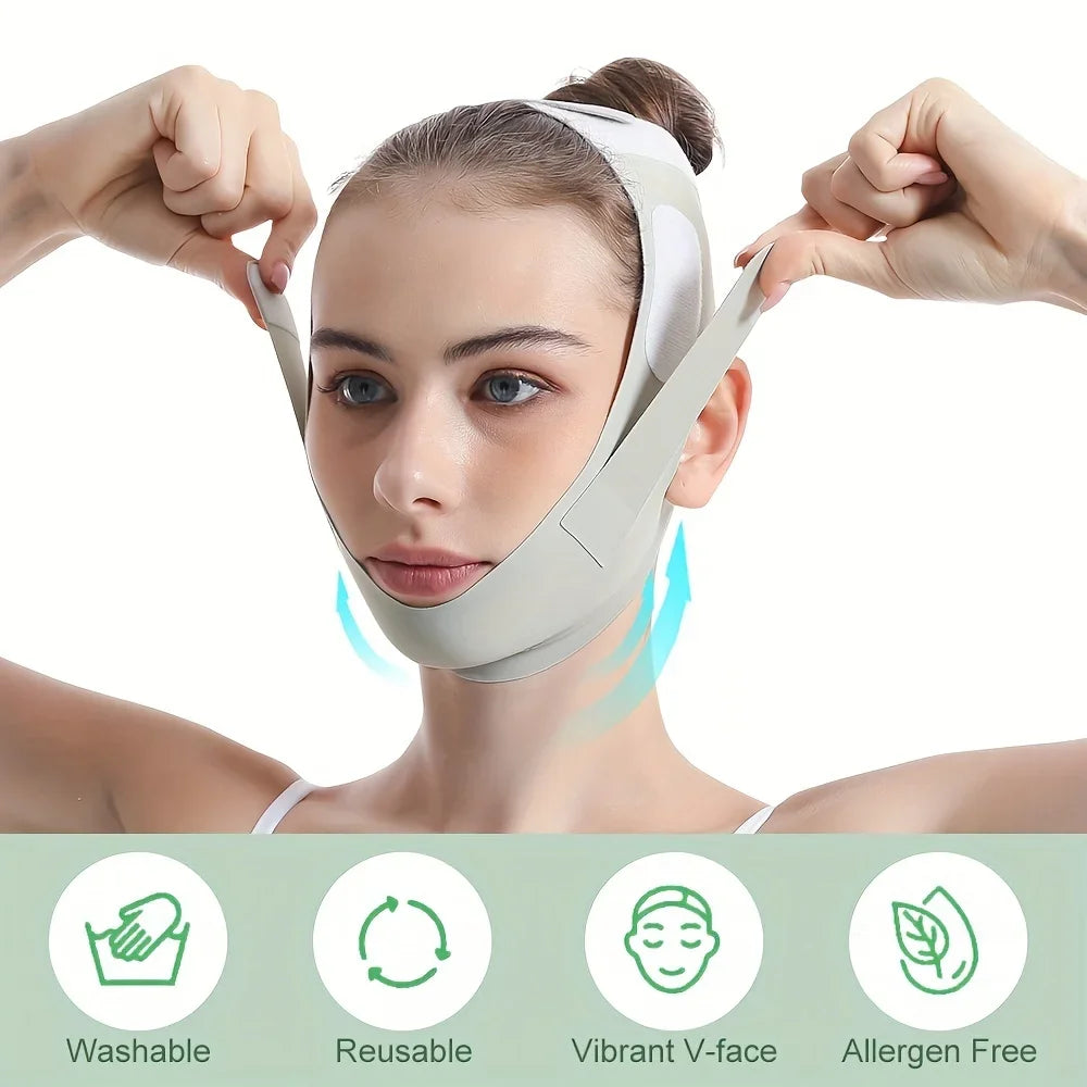 🌟 Face Slimming Bandage – V-Line Lift & Contouring for a Defined Jawline! 🌟