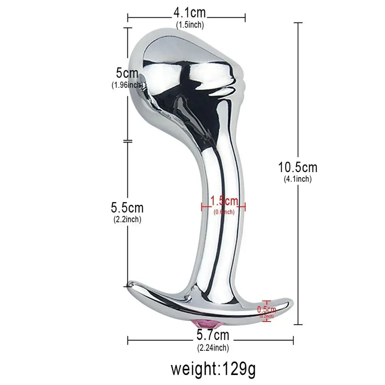 Heavy Stainless Steel Anal Plug – Prostate Stimulation & Metal Expansion Butt Plug for Couples