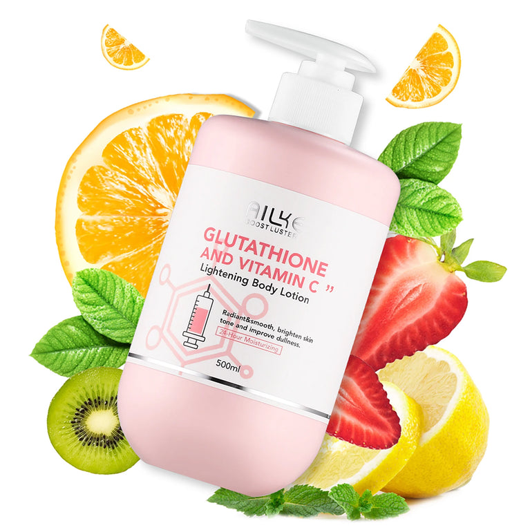 AILKE Vitamin C & Glutathione Brightening Body Lotion – Even Skin Tone & Glow for Neck, Elbows, Armpits, and Legs