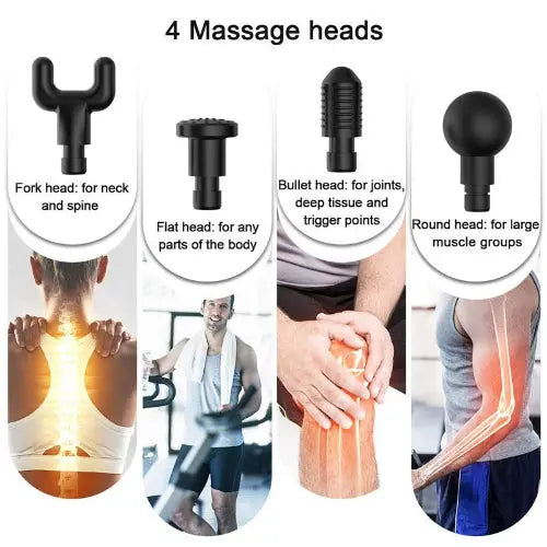 30 Speeds Premium 6 Heads Handheld Massager Yellow Pandora