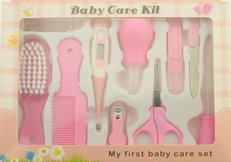 10-Piece Baby Care Set: Thermometer, Nail Clippers, Feeding & Nasal Care