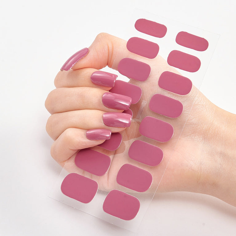 Pure Color Nail Stickers – 16 Easy-to-Apply, Long-Lasting Designs for a Perfect Manicure