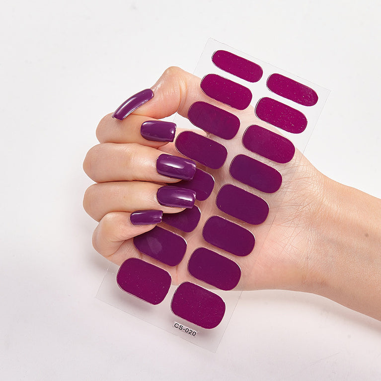 Pure Color Nail Stickers – 16 Easy-to-Apply, Long-Lasting Designs for a Perfect Manicure