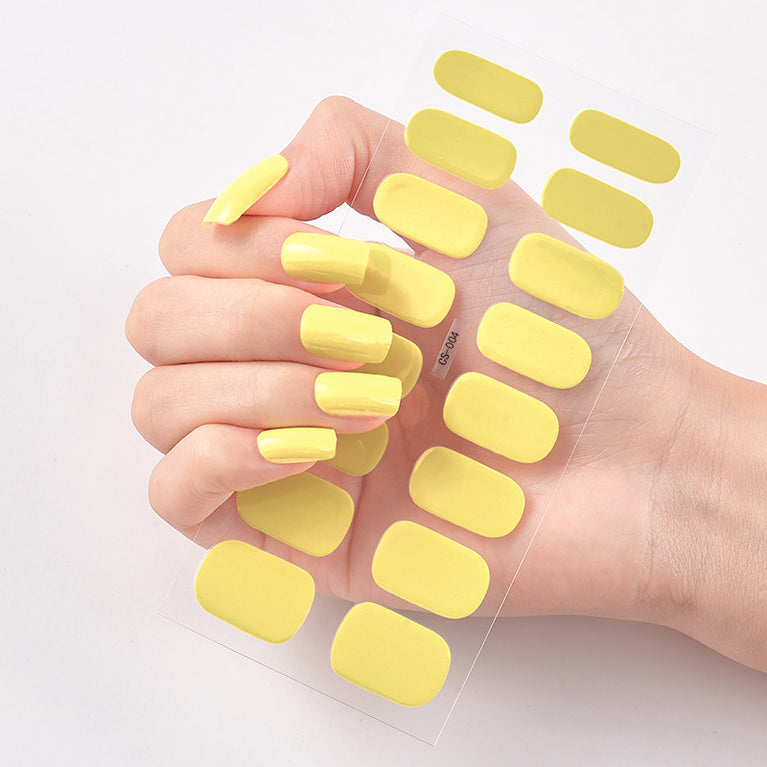 Pure Color Nail Stickers – 16 Easy-to-Apply, Long-Lasting Designs for a Perfect Manicure