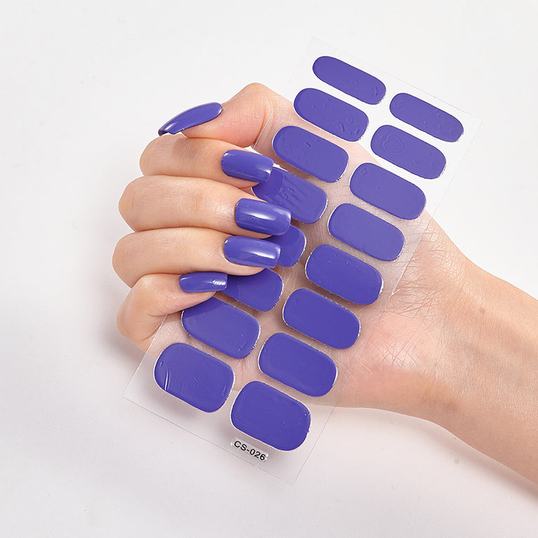 Pure Color Nail Stickers – 16 Easy-to-Apply, Long-Lasting Designs for a Perfect Manicure