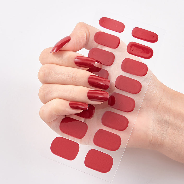 Pure Color Nail Stickers – 16 Easy-to-Apply, Long-Lasting Designs for a Perfect Manicure