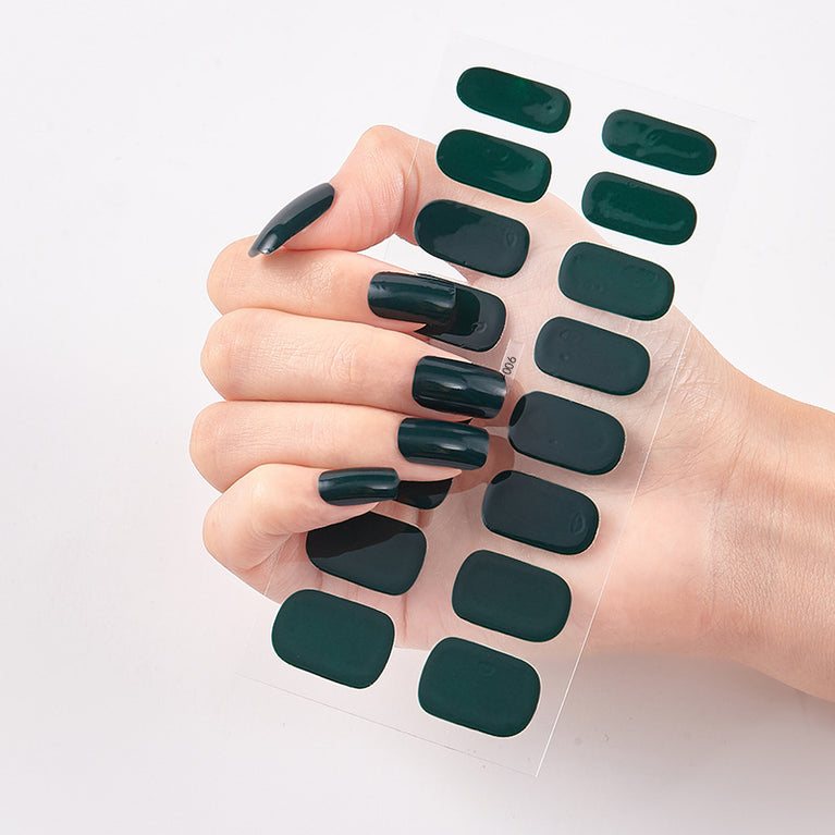 Pure Color Nail Stickers – 16 Easy-to-Apply, Long-Lasting Designs for a Perfect Manicure