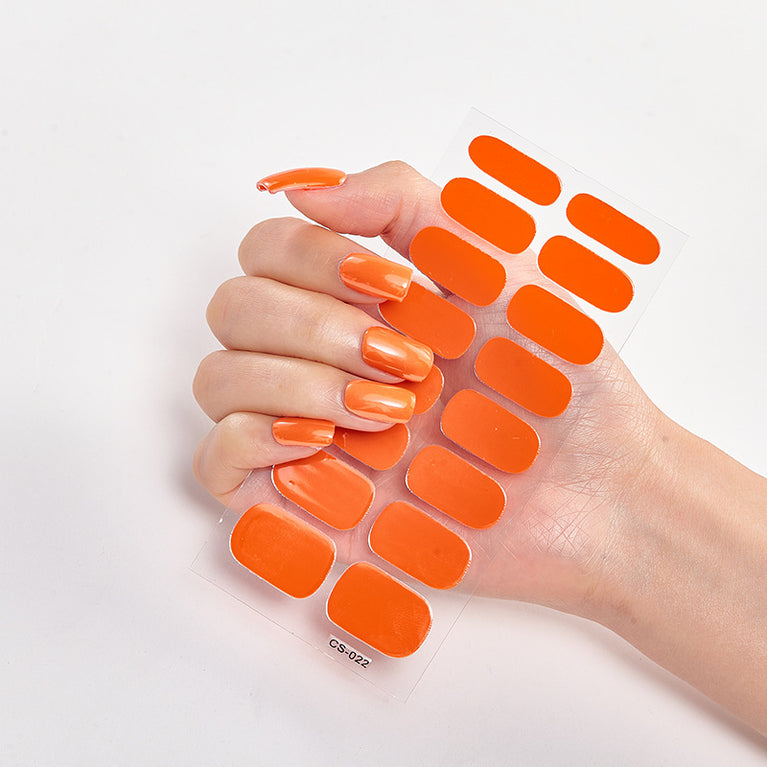 Pure Color Nail Stickers – 16 Easy-to-Apply, Long-Lasting Designs for a Perfect Manicure