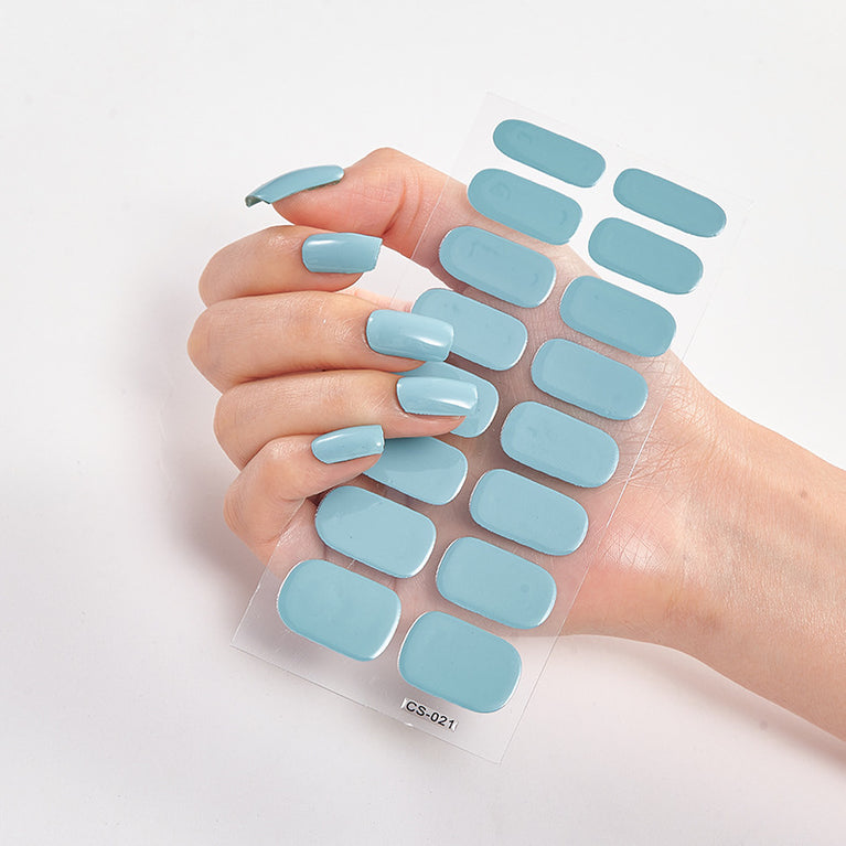 Pure Color Nail Stickers – 16 Easy-to-Apply, Long-Lasting Designs for a Perfect Manicure