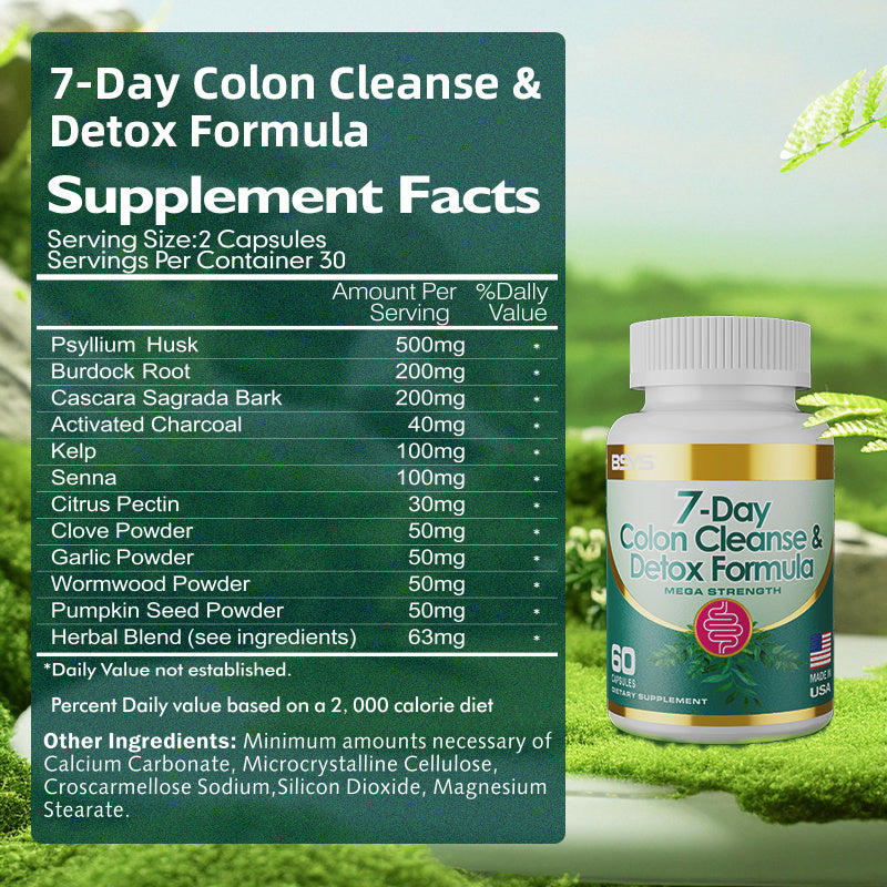 7-Day Colon Cleanse & Detox Formula Capsules