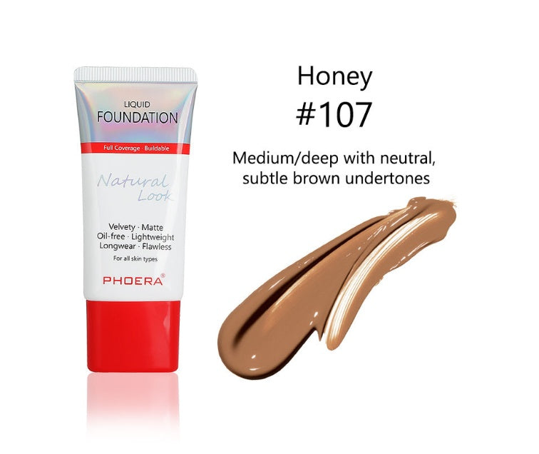 PHOERA - Matte Silky Liquid Foundation – Flawless & Long-Lasting Coverage