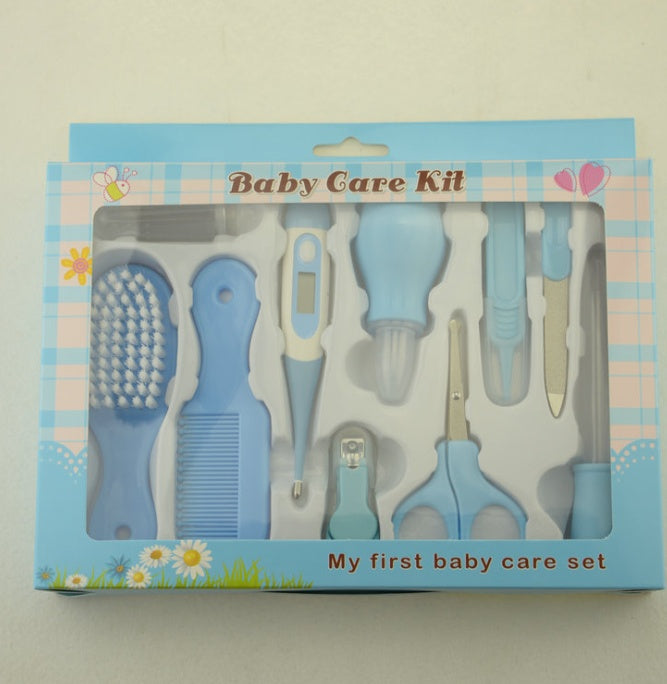 10-Piece Baby Care Set: Thermometer, Nail Clippers, Feeding & Nasal Care