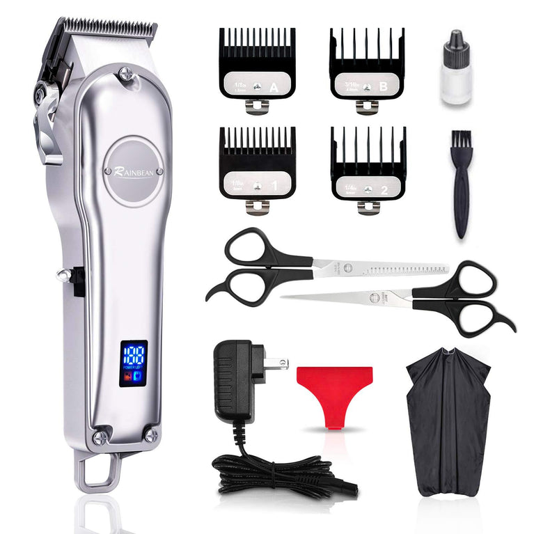 3-in-1 Men’s Hair Trimmer & Beard Grooming Kit – Waterproof, USB Rechargeable, LED Display